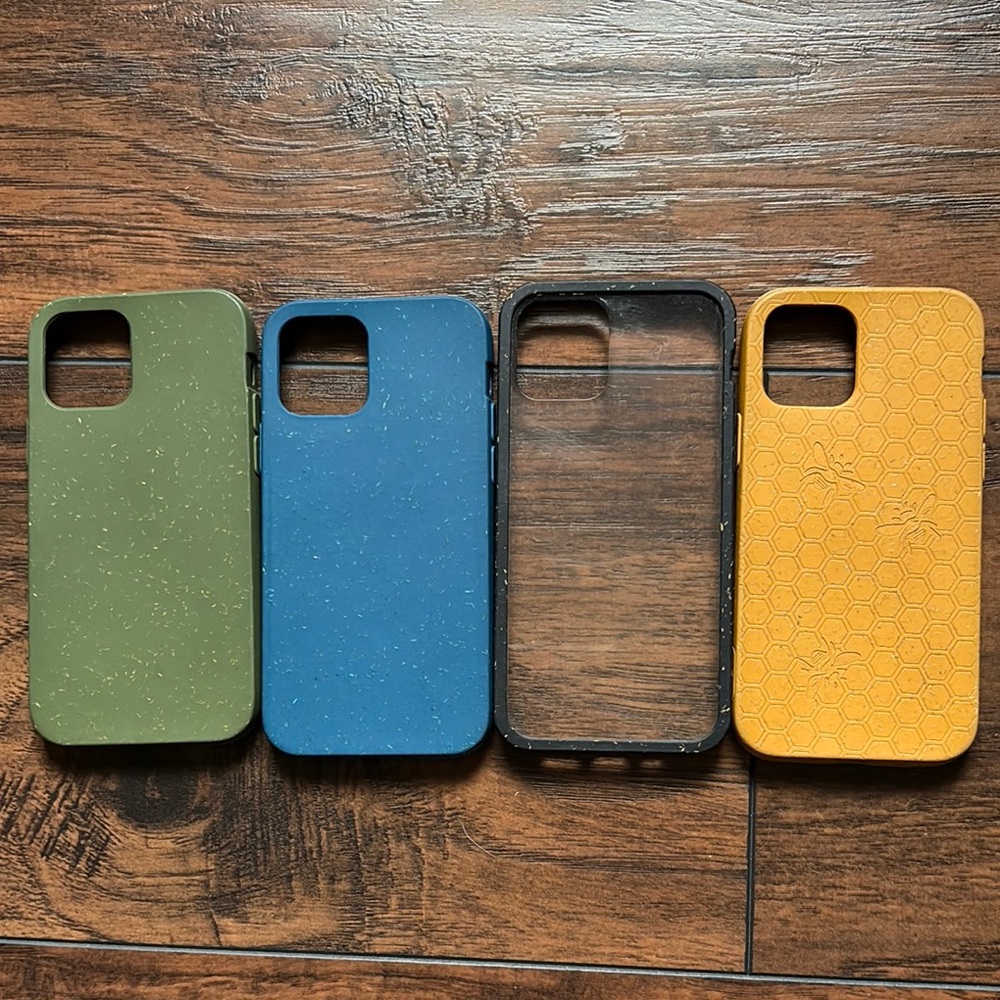 Plea Eco-Friendly Phone Case Set - Green, Blue, Black, Yellow iPhone 12